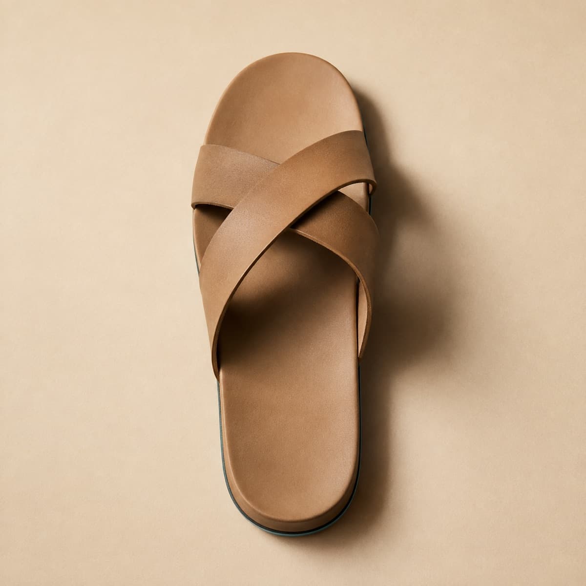 Crossover Flat, photographed from above against a sand-beige background