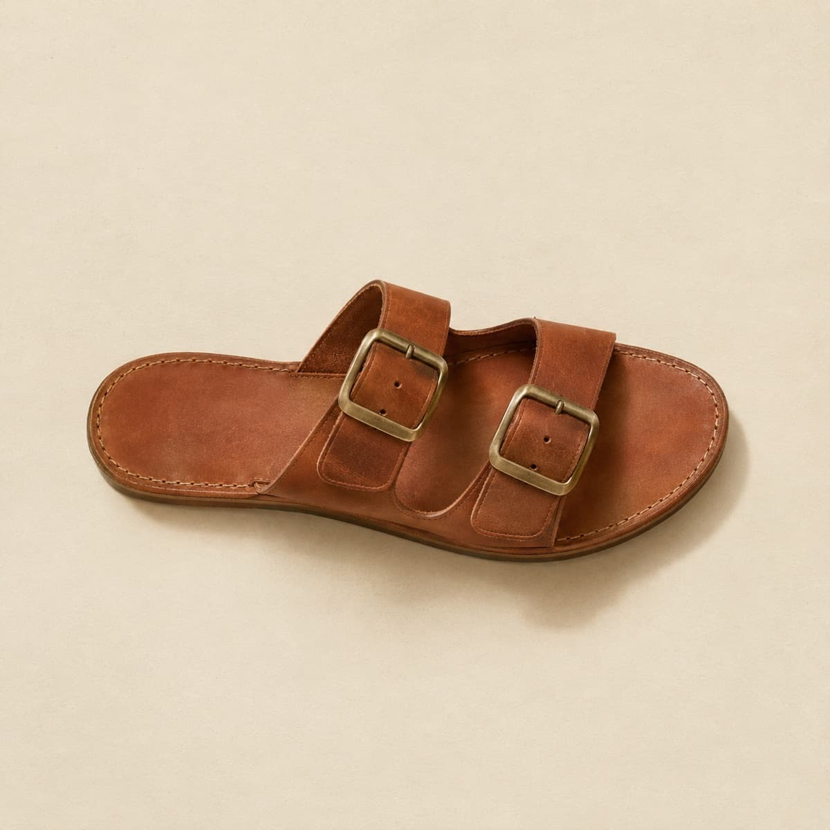 Flat Premium, photographed from above against a sand-beige background